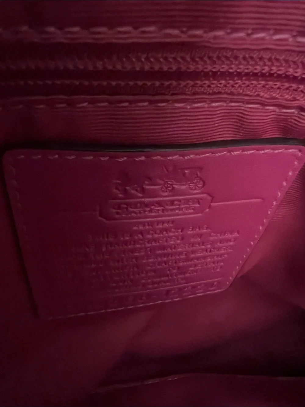 Vintage COACH Heritage Stripe Tattersall Plaid Tote Bag Magenta